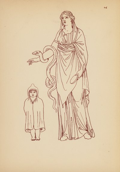 古代ギリシャの女性の衣装（リトグラフ） 作： John Moyr Smith