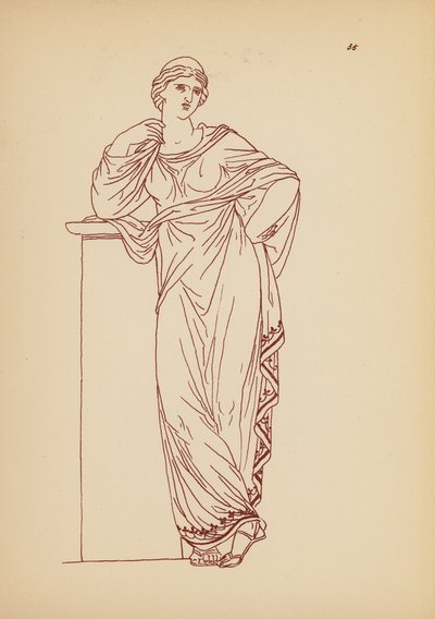 古代ギリシャの女性の衣装（リトグラフ） 作： John Moyr Smith