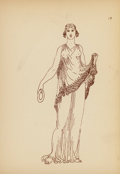古代ギリシャの女性の衣装（リトグラフ） 作： John Moyr Smith