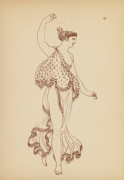 古代ギリシャの女性の衣装（リトグラフ） 作： John Moyr Smith