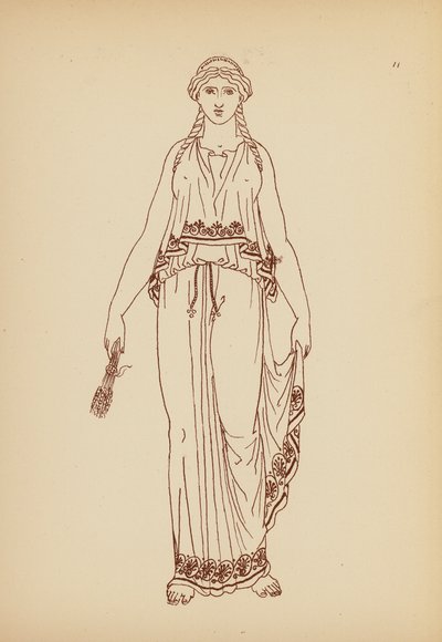古代ギリシャの女性の衣装（リトグラフ） 作： John Moyr Smith