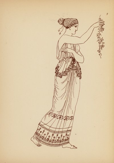 古代ギリシャの女性の衣装（リトグラフ） 作： John Moyr Smith