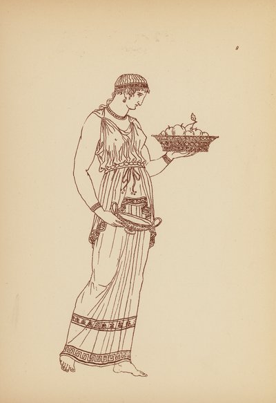 古代ギリシャの女性の衣装（リトグラフ） 作： John Moyr Smith