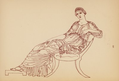古代ギリシャの女性の衣装（リトグラフ） 作： John Moyr Smith