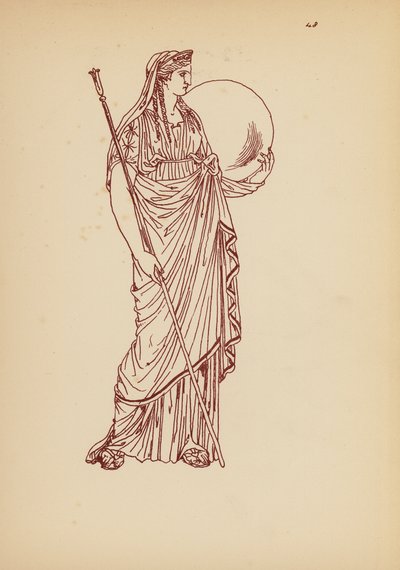 古代ギリシャの女性の衣装（リトグラフ） 作： John Moyr Smith