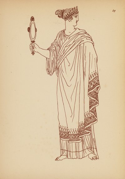 古代ギリシャの女性の衣装（リトグラフ） 作： John Moyr Smith