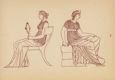 古代ギリシャの女性の衣装（リトグラフ） 作： John Moyr Smith