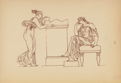 古代ギリシャの女性の衣装（リトグラフ） 作： John Moyr Smith