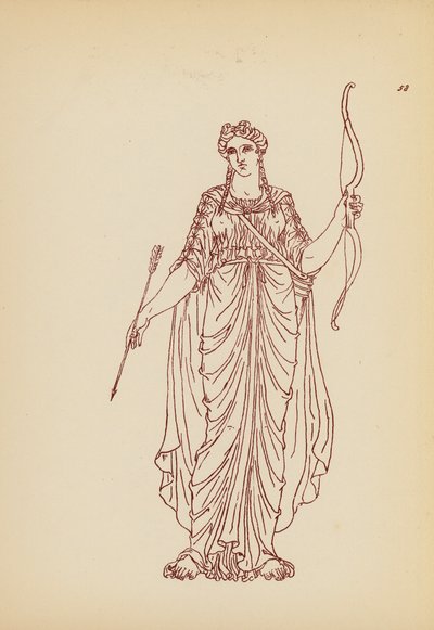 古代ギリシャの女性の衣装（リトグラフ） 作： John Moyr Smith