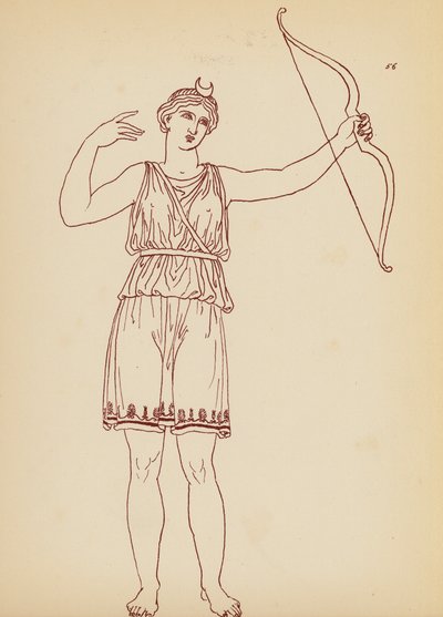 古代ギリシャの女性の衣装（リトグラフ） 作： John Moyr Smith