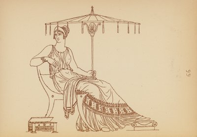 古代ギリシャの女性の衣装（リトグラフ） 作： John Moyr Smith