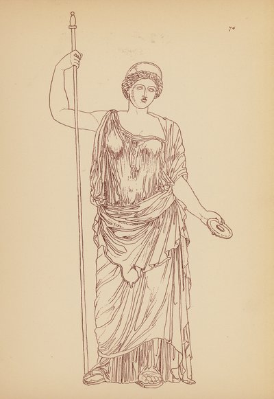 古代ギリシャの女性の衣装（リトグラフ） 作： John Moyr Smith