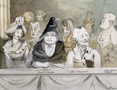 ヘンデル記念、1790年にウェストミンスター寺院のギャラリー（インクとウォッシュ） 作： John Nixon