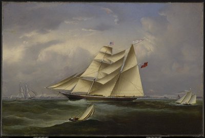 1854年、ハリファックス港を離れる海の花嫁 作： John OBrien