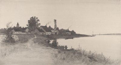 無題の海岸の風景、1891 年。 作： John O. Anderson