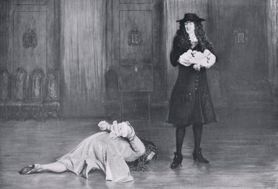 モンマス公は彼の人生を嘆願する、「ハッチンソンの国家の歴史」、1910年頃のイラスト 作： John Pettie
