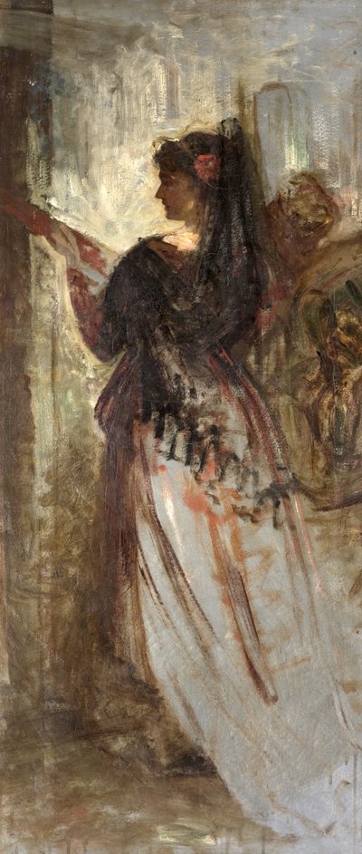ギターを持つ女性 作： John Phillip