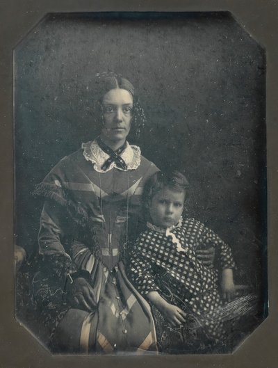 エリザベス・ベイクウェルジェームズとその息子、フランク・B・ジェームズ 1846年頃 作： John Plumbe Jr..