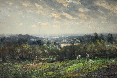 遠景のある風景」1930年 作： John Rabone Harvey