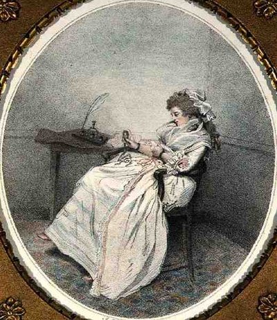 ミニチュアに思いを馳せて」は、画家が彫って出版したものです。 作： John Raphael Smith