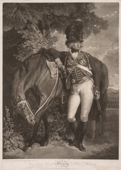 ジョージ、プリンスオブウェールズ、1792年。 作： John Raphael Smith
