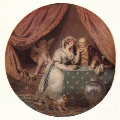Love Vanquished By Avarice、c1790 作： John Raphael Smith