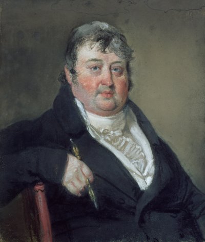 ジュリアスシーザーイベットソン（1759-1817）の肖像（紙にパステル） 作： John Raphael Smith