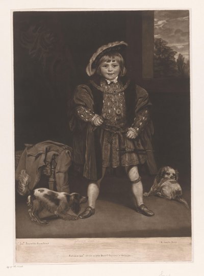 子供の頃のジョン・クルーの肖像 作： John Raphael Smith