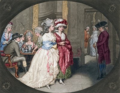 カーライルハウスの遊歩道、1781 作： John Raphael Smith