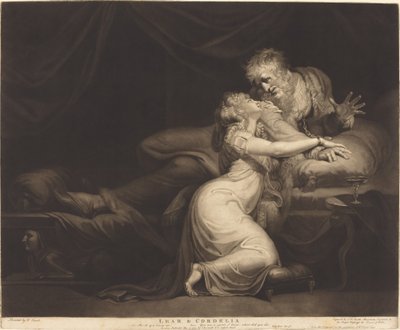 リアとコーデリア 作： John Raphael Smith after Henry Fuseli