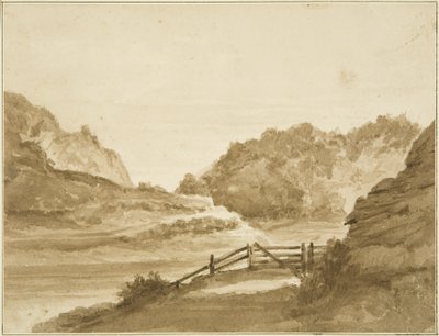 The Avon above Hotwells （鉛筆・水彩・紙 作： John Reverend Eden