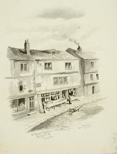 Old Houses、Akensides（紙にトイレ（ウォッシュ）） 作： John Ridley