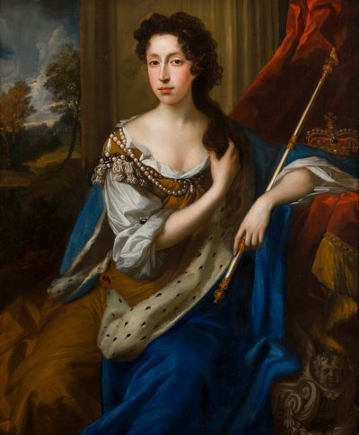 モデナのメアリー2世女王の肖像（1662-1694）、1682-91年頃（キャンバスに油彩） 作： John Riley