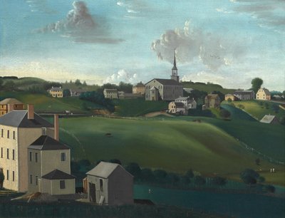 ミーティングハウス ヒル、マサチューセッツ州ロクスベリー、1799 年。 作： John Ritto Penniman