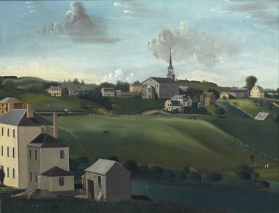 集会所の丘、マサチューセッツ州ロックスベリー、1799 作： John Ritto Penniman