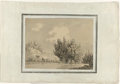 ポプラ 作： John Robert Cozens (signed by artist)