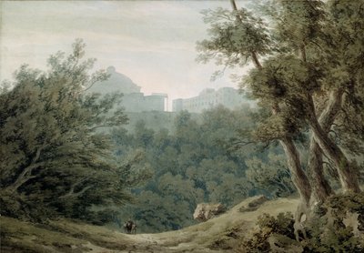 アルバーノ近くのアリッチャ（紙に水彩） 作： John Robert Cozens