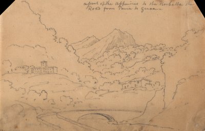 ロチェッタへのアペニン山脈の登り 作： John Robert Cozens