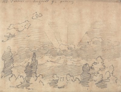 ポルティチにて、8月9日夜 作： John Robert Cozens
