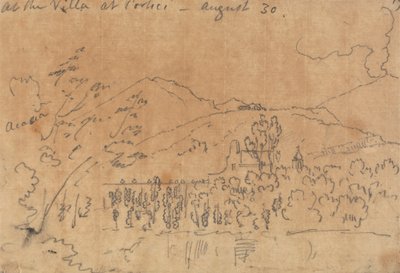 8月30日、ポルティチのヴィラにて 作： John Robert Cozens
