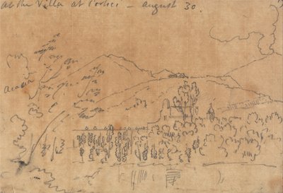 8月30日、ポルティチのヴィラにて 作： John Robert Cozens