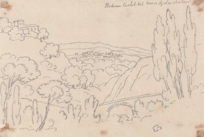 カステル デル ボスコとスカラ座の間 作： John Robert Cozens