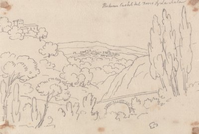 カステル・デル・ボスコとスカラ座の間 作： John Robert Cozens