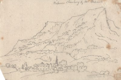 ChambergとMeliant山の間 作： John Robert Cozens