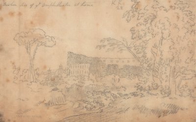 ローマの円形劇場の壊れた側 作： John Robert Cozens