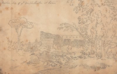 ローマの円形闘技場の壊れた側面 作： John Robert Cozens