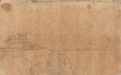 グラナテッロの城、ポルティチ、8 月 23 日 作： John Robert Cozens