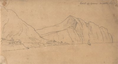 レリチに向かうジェノヴァの海岸 作： John Robert Cozens
