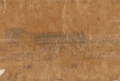 ヌオーヴォ橋近くの修道院、10 月 16 日 作： John Robert Cozens