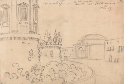 ヌオーヴォ橋近くの修道院、10 月 19 日 作： John Robert Cozens